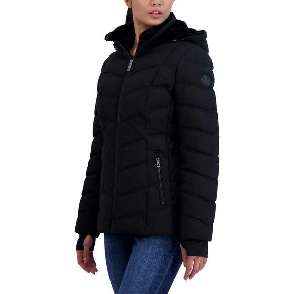 Nautica Ladies Stretch Puffer Jacket Black Medium or Large - Picture 4 of 6